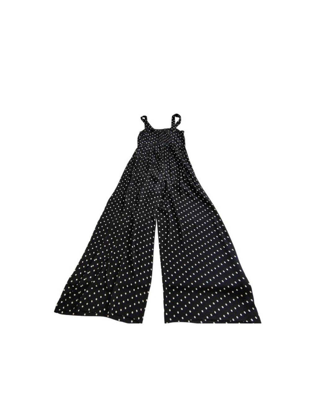 Madewell Womens Polka Dot Wide-Leg Jumpsuit Black & White Size 0  Lightweight